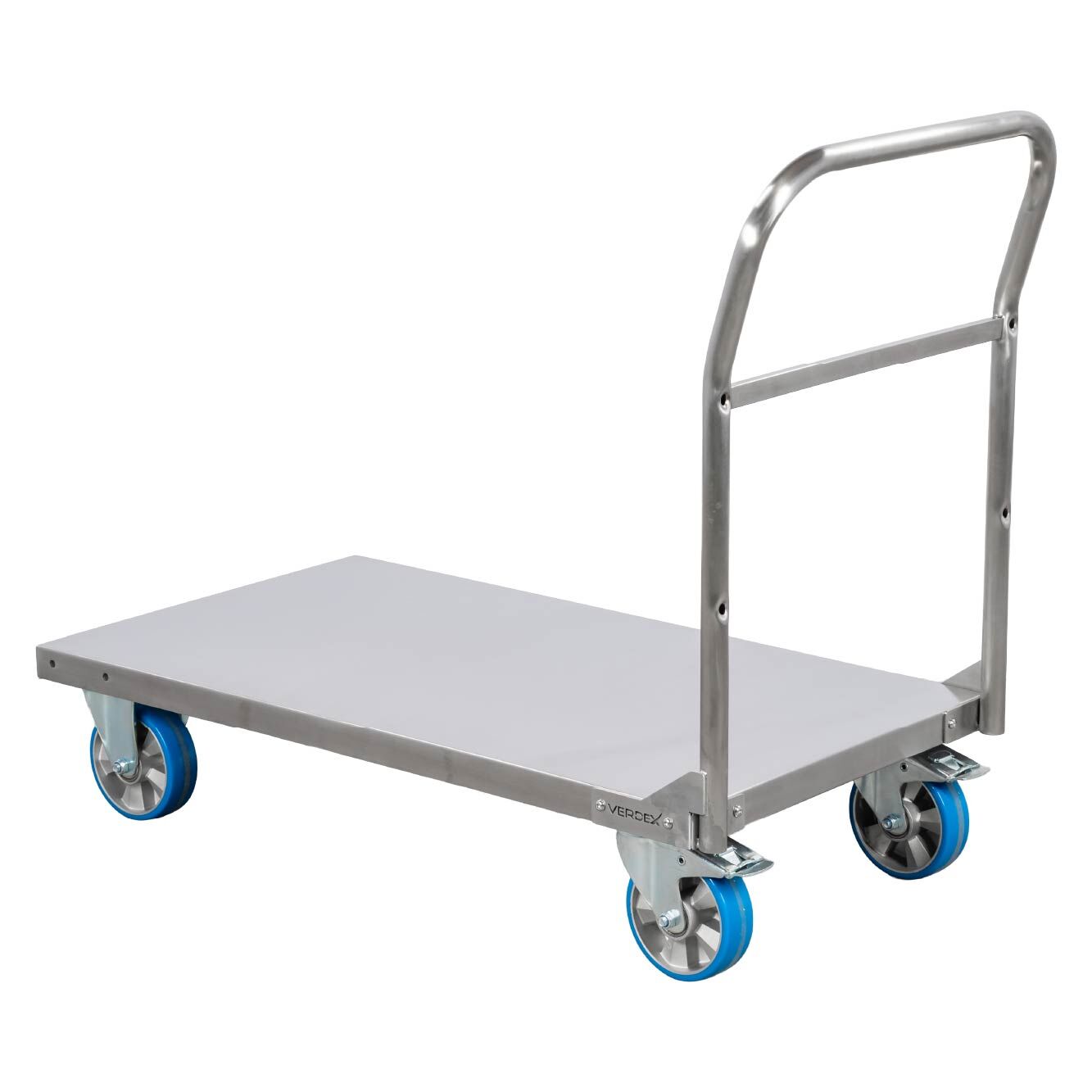 Stainless Steel Single Handle Platform Trolley