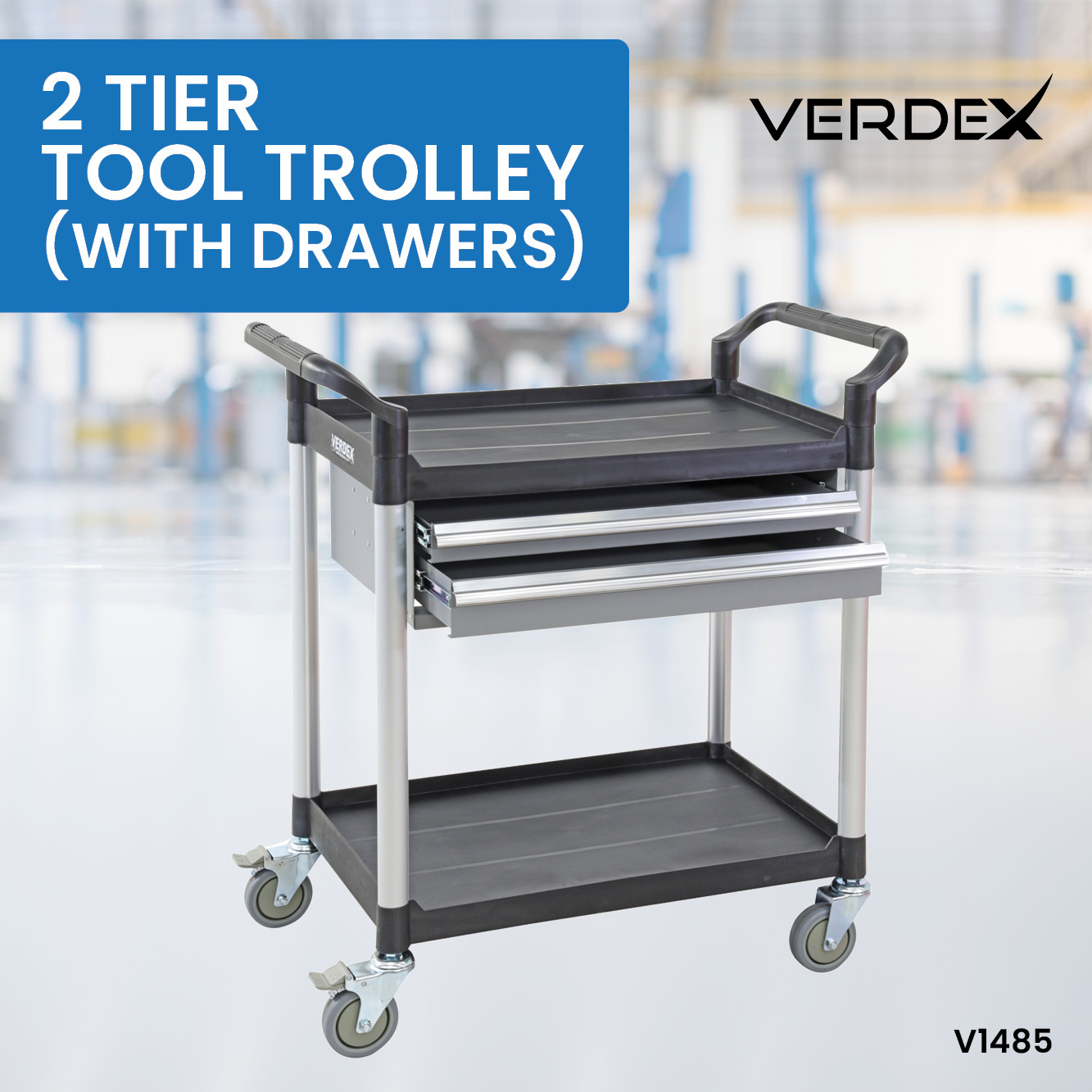 2 Tier Tool Trolley ( with drawers)