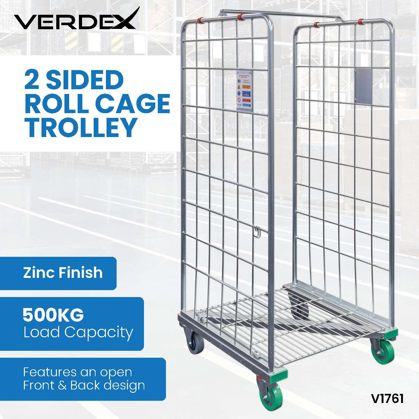 2 Sided Roll Cage Trolley