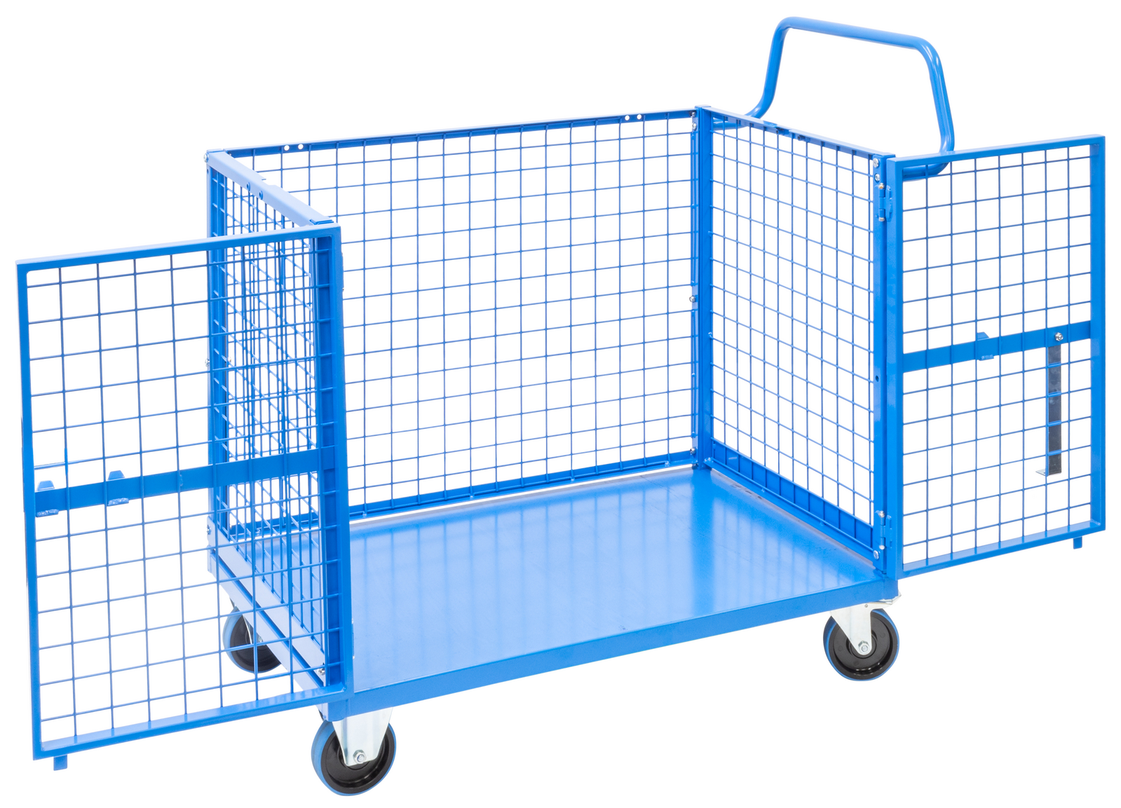 Mesh Cage Trolley with Lockable Double Swing Mesh Door