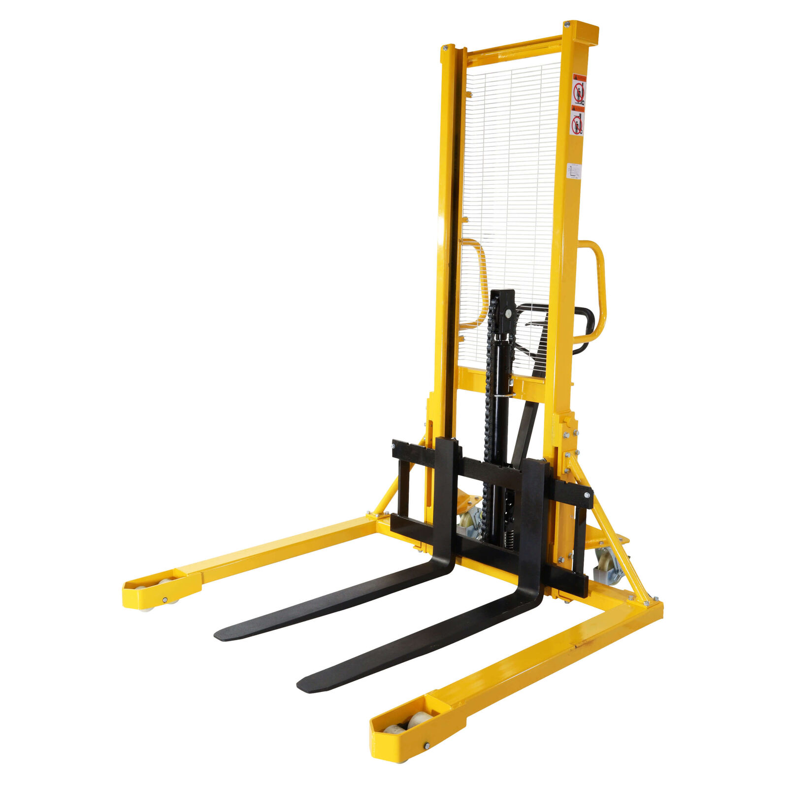 Straddle Leg Fork Stacker - 1000kg capacity (Yellow)