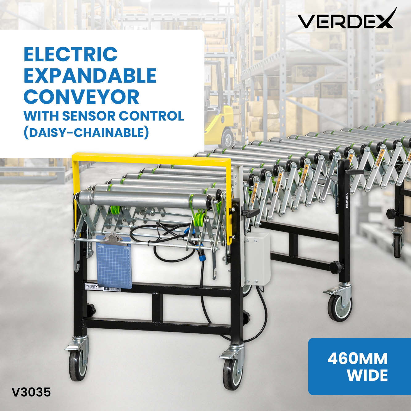 Electric Expandable Conveyors - 460mm (Daisy Chainable)