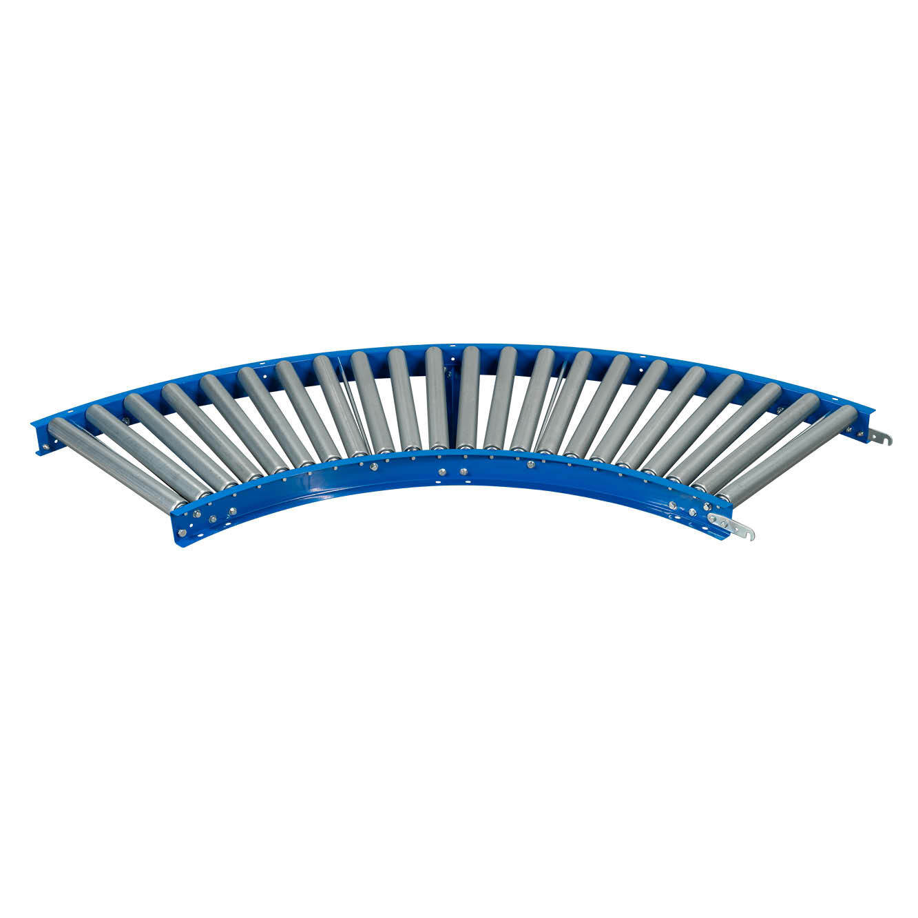 90 Deg Curve Conveyor with Steel Rollers - 600mm wide