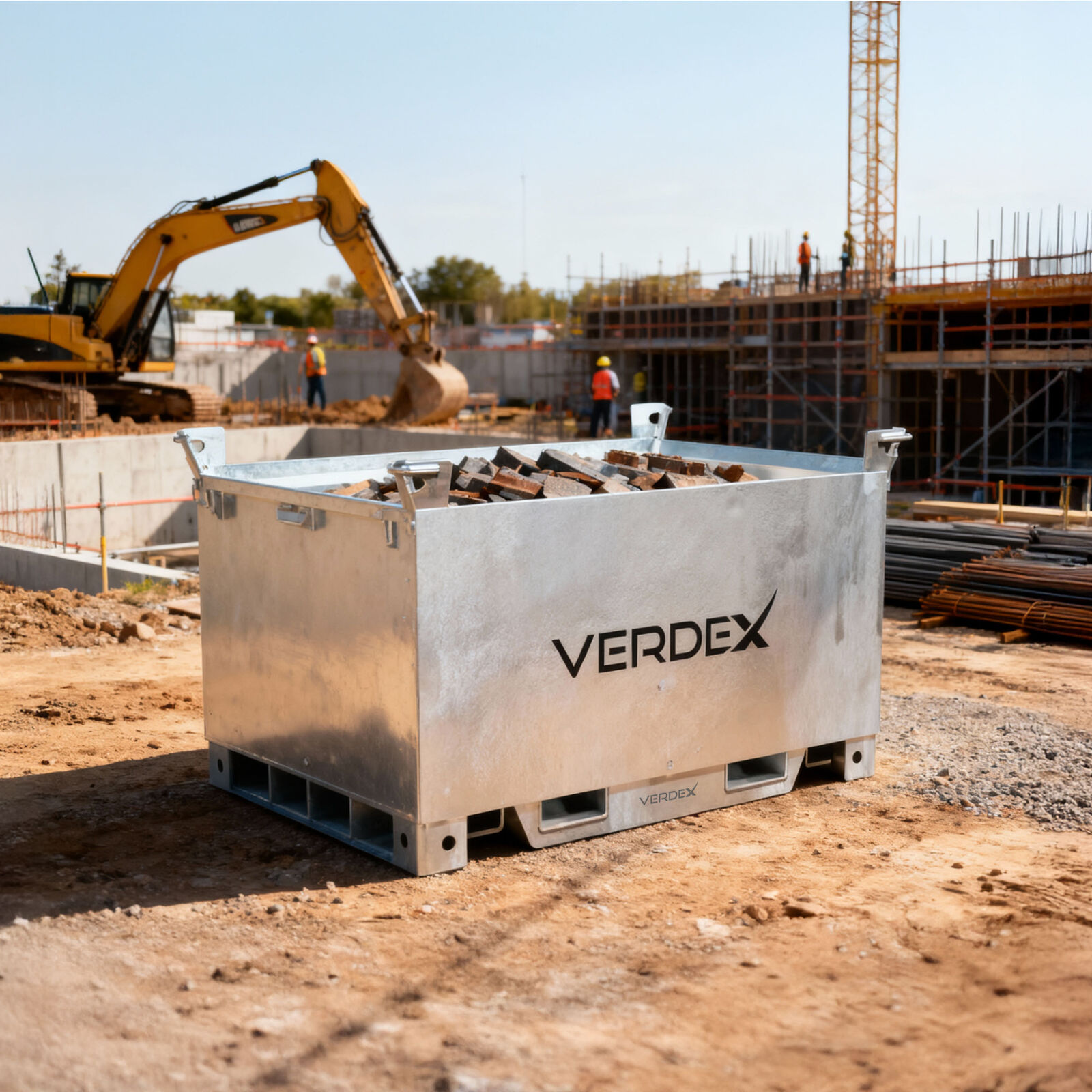 Stackable Crane Bin - 2000kg Capacity