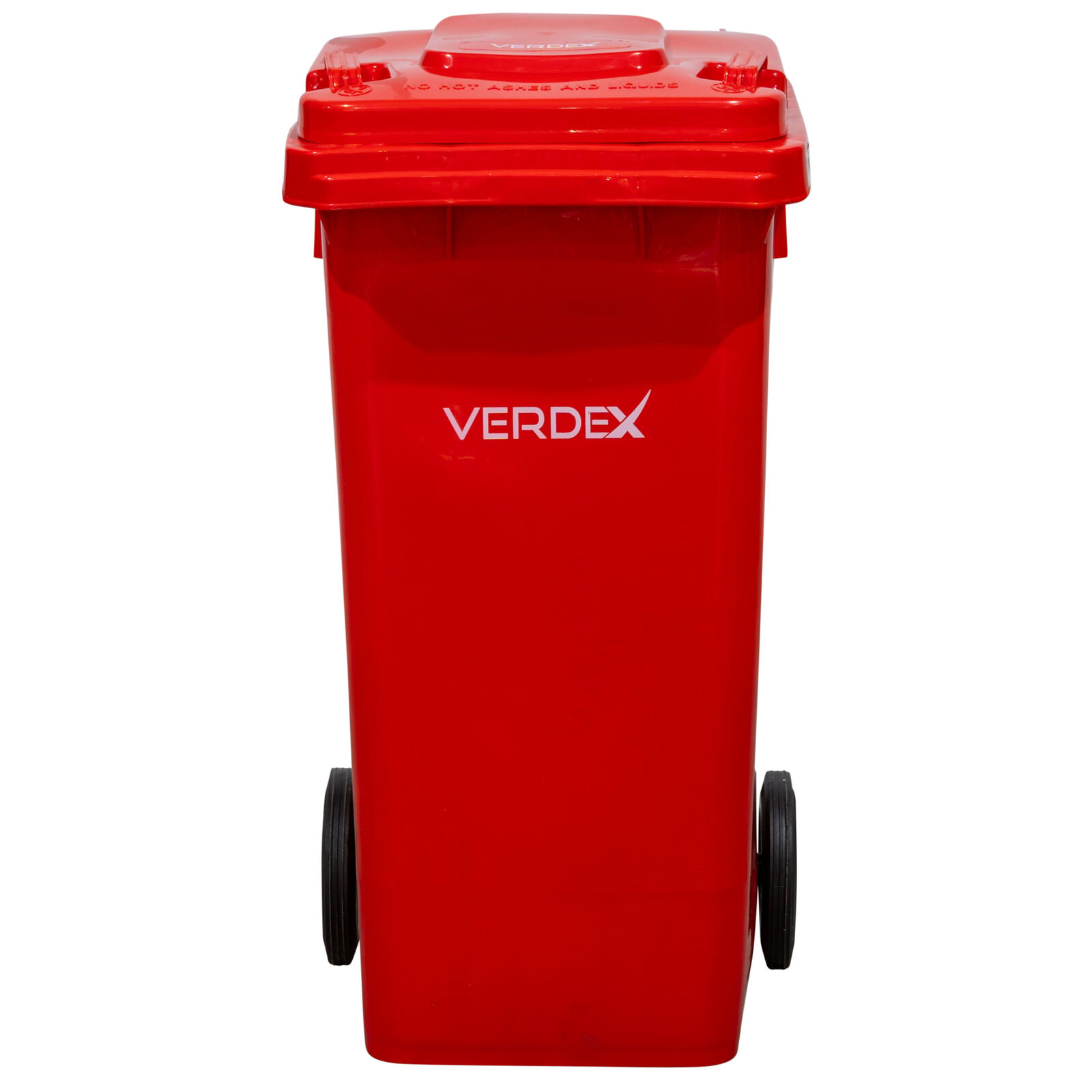 Plastic Wheelie Bin 120 Litre- Red (480x550x940mm - WxDxH)