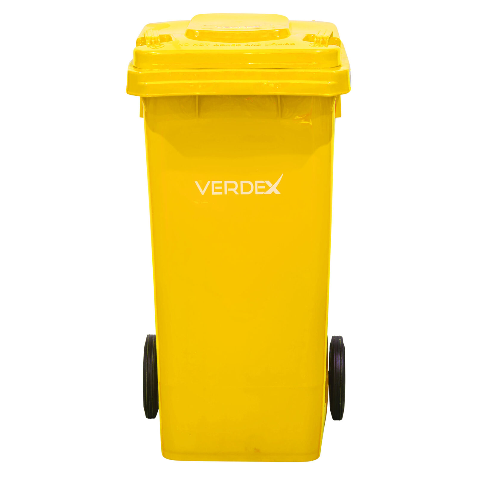 Plastic Wheelie Bin 120 Litre- Yellow (480x550x940mm - WxDxH)