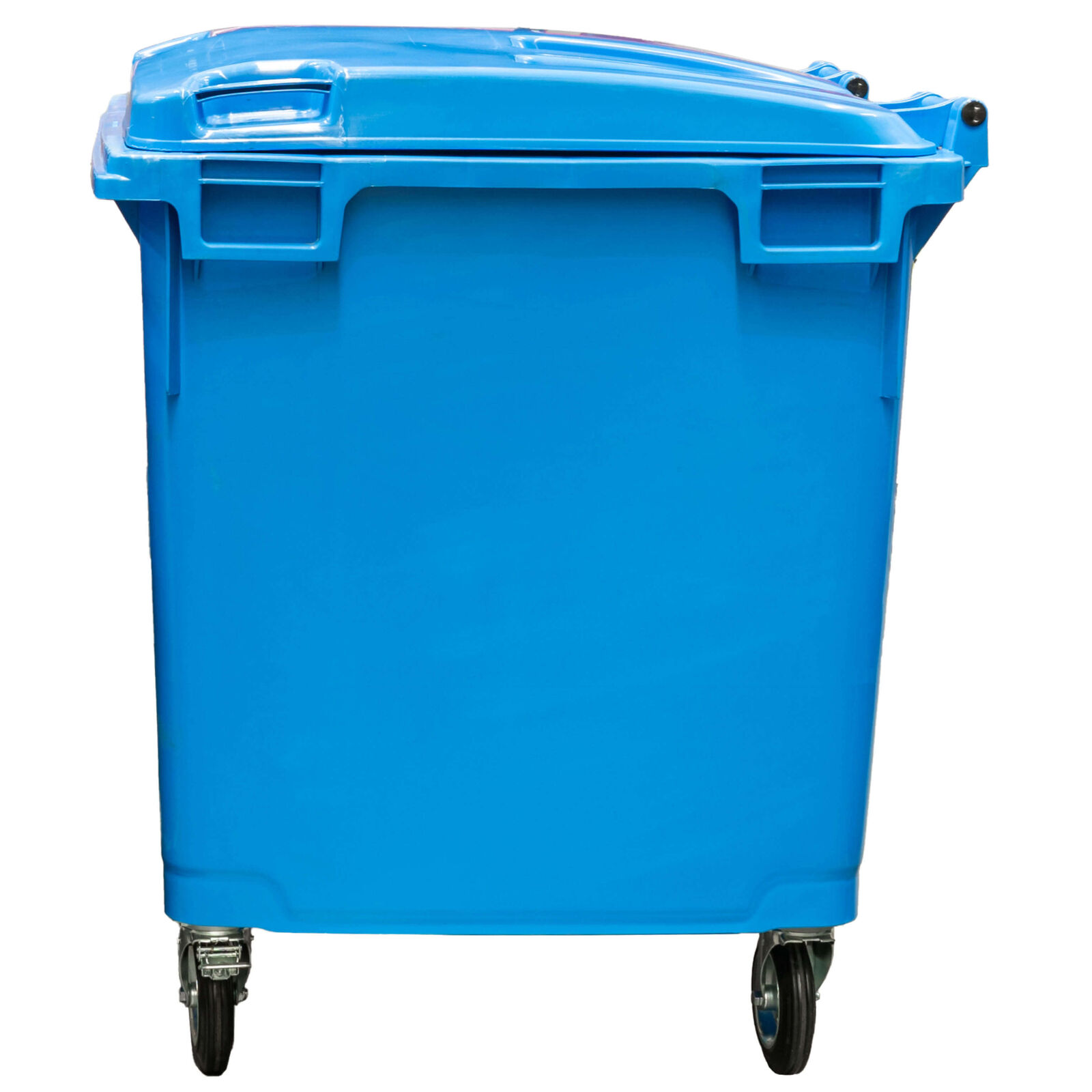 Large Plastic Wheelie Bin  - Flat Lid 1100L (Blue)