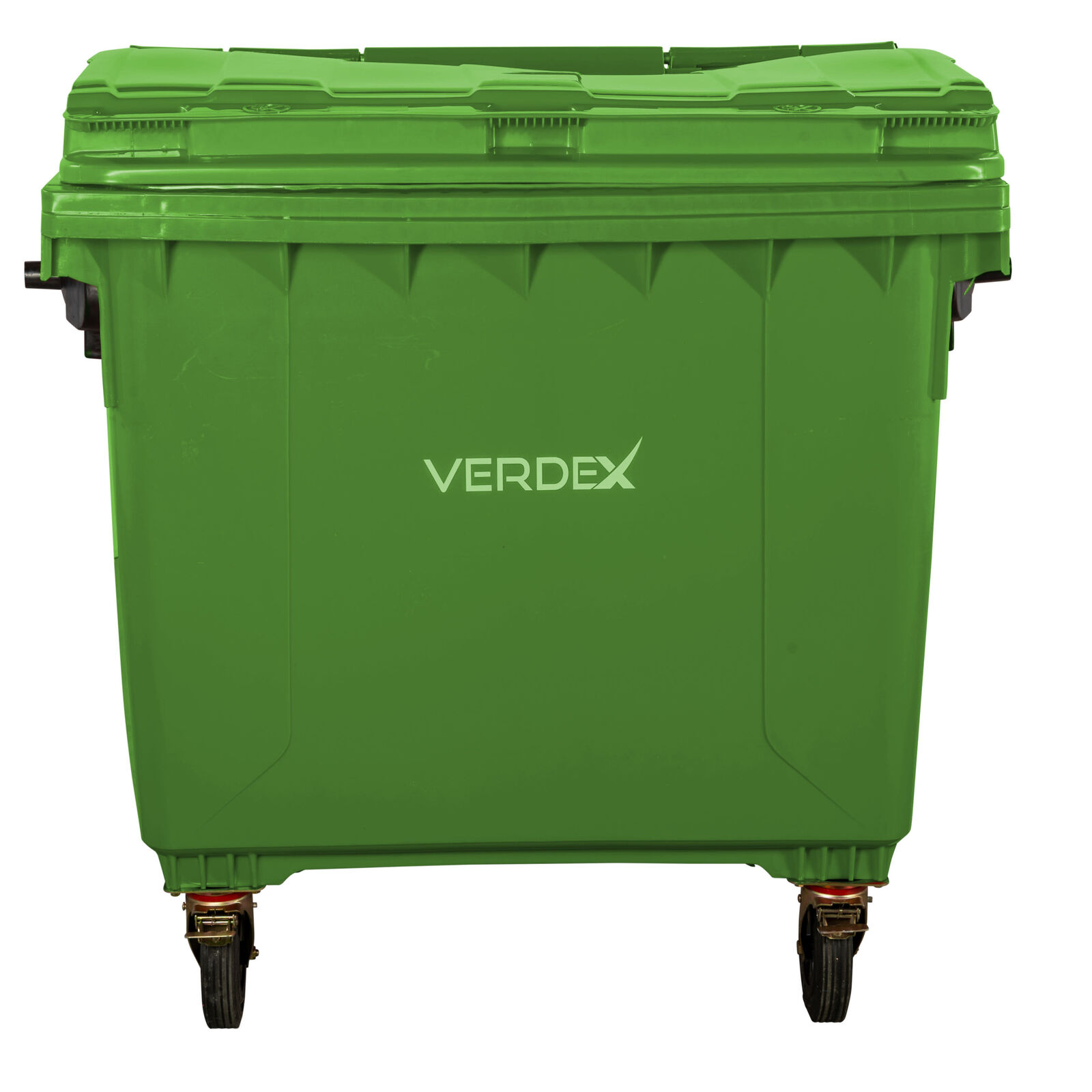 Large Plastic Wheelie Bin  - Flat Lid 1100L (Green)