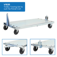 Panel Cart with Adjustable Load Bars (Pneumatic Castors)