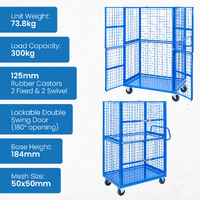 Full Cage Trolley with Double Swing Door