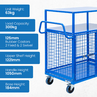 Mesh Cage Trolley with 2 Tiers