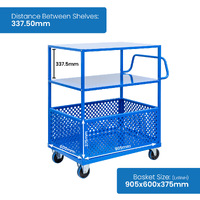 2 Tier Trolley with Bottom Basket