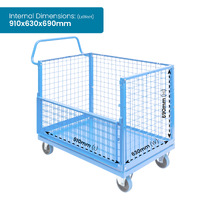 Mesh Cage Trolley with Drop Down Gate
