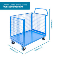 3 Sided Mesh Cage Trolley