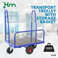 Transport Trolley with Storage Basket