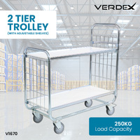 2 Tier Trolley (With Adjustable Shelves)