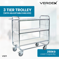 3 Tier Trolley (With Adjustable Shelves)