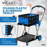 V-Cart Folding Plastic and Aluminium Trolley