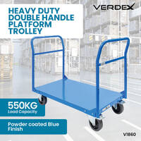 Heavy Duty Double Handle Platform Trolley