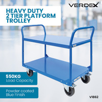 Heavy Duty Double Handle 2 Tier Trolley 