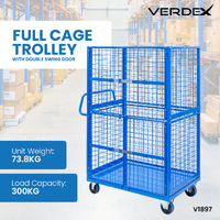 Full Cage Trolley with Double Swing Door