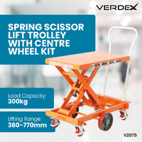 Spring Scissor Lift Trolley - 830x500mm