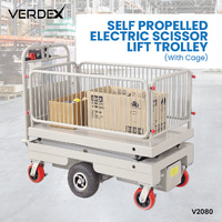 Self Propelled Electric Scissor Lift Trolley (with cage)