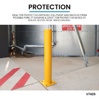 Powdercoated Yellow Safety Bollards (Concrete Fillable) 