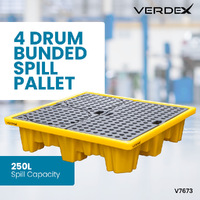 4 Drum Bunded Spill Pallet