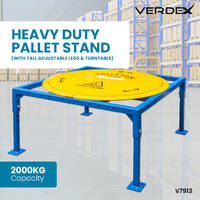 Heavy Duty Pallet Stand (with Tall Adjustable Legs & Turntable)