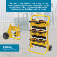 Heavy Duty Wheel Chock Trolley & Holder