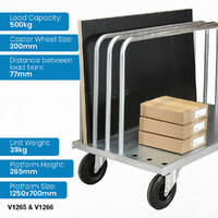 Panel Cart with Adjustable Load Bars