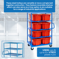 4 Tier Steel Trolley