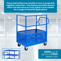 2 Tier Trolley with Bottom Basket
