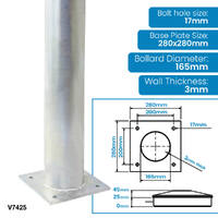 Galvanised Safety Bollards (Concrete Fillable)