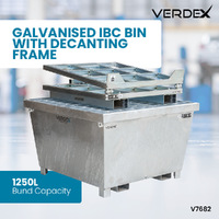 Galvanised IBC Bin with Decanting Frame