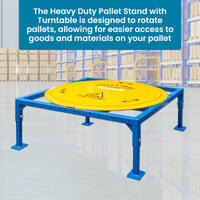 Heavy Duty Pallet Stand (with Short Adjustable Legs & Turntable)