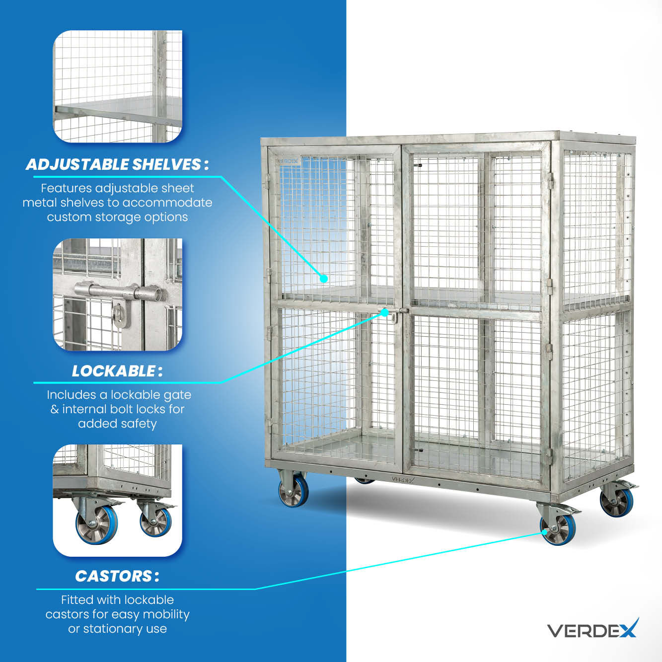 Bulky Goods Mesh Cage Trolleys