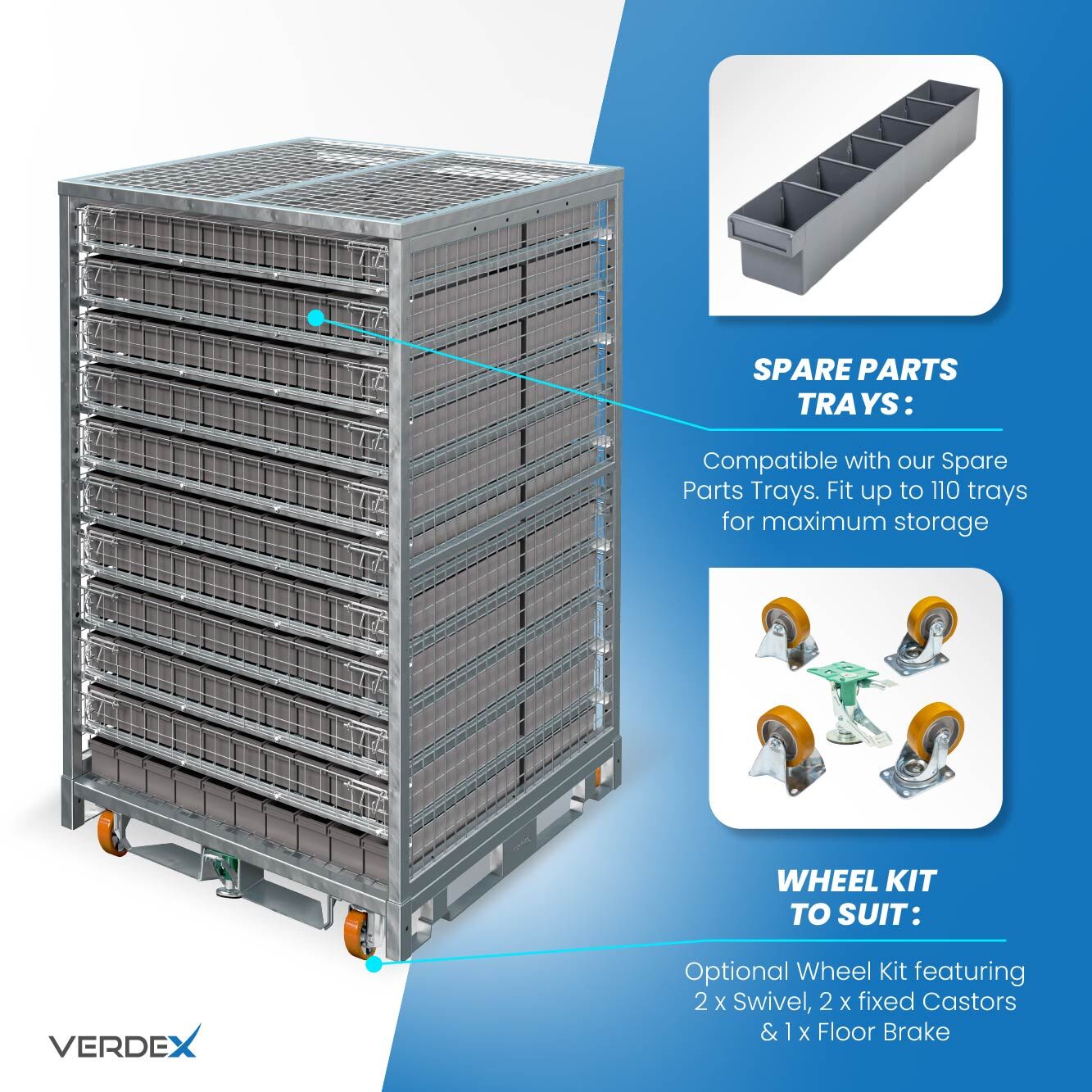 Configurable Full Height Cage with Shelves