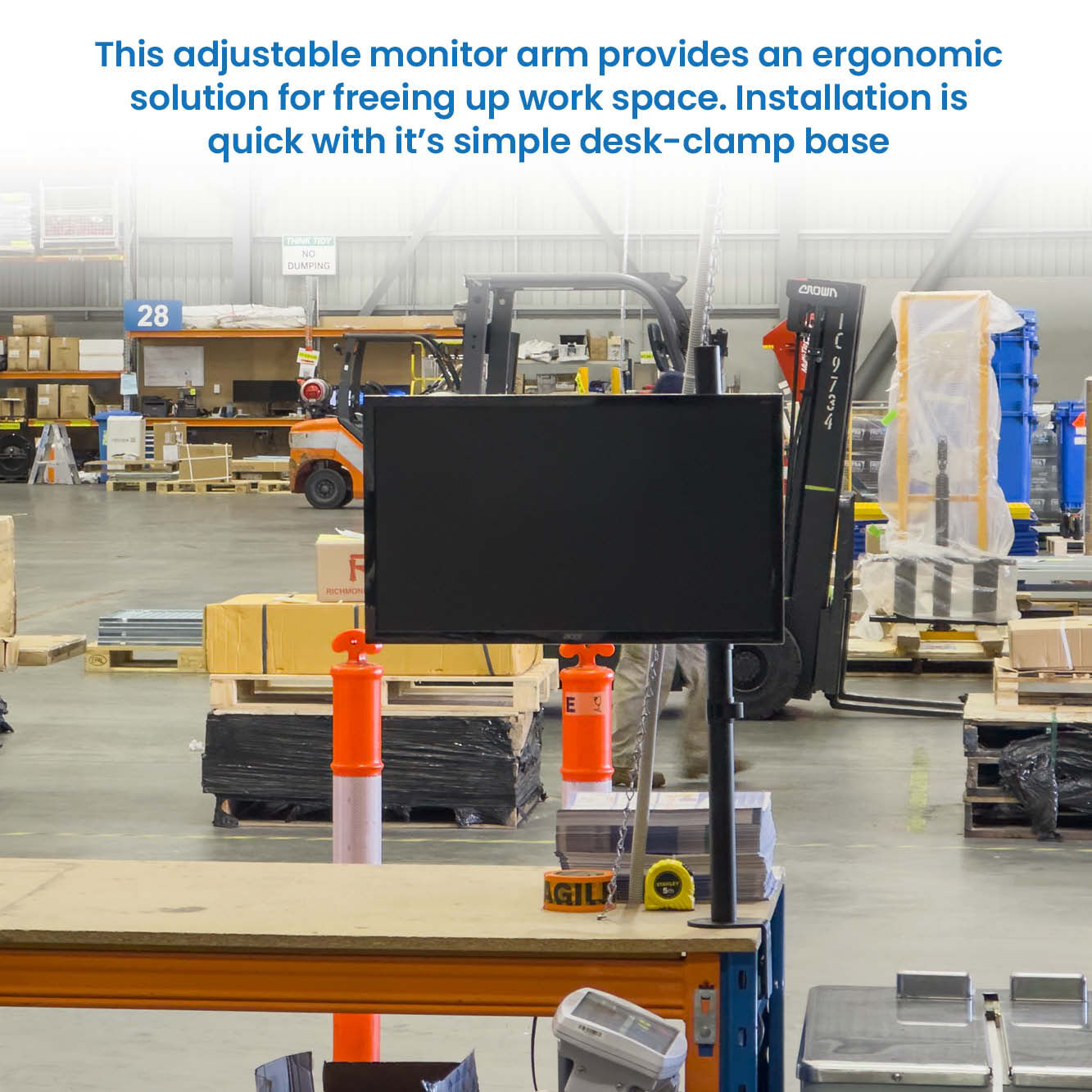 Adjustable Single Arm Monitor Stand