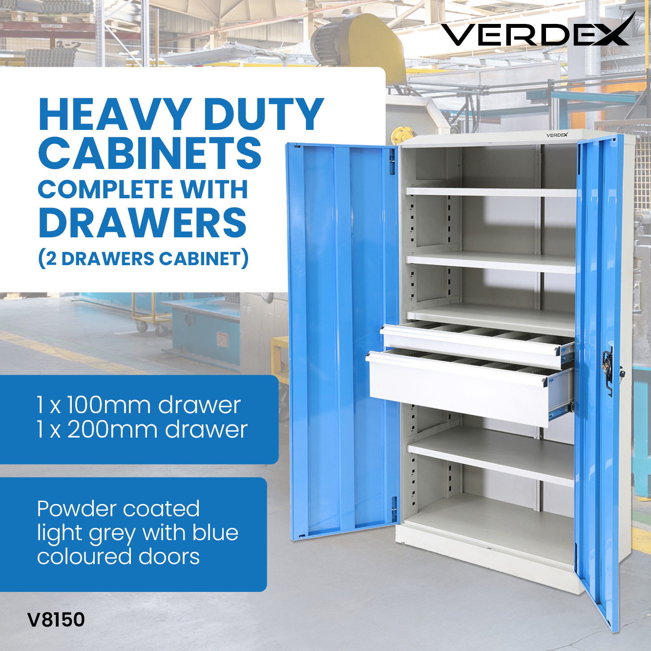 Heavy Duty Cabinets Complete With Drawers
