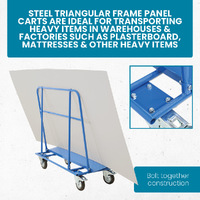 Steel Triangular Frame Panel Cart