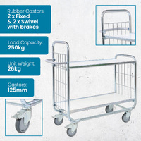 2 Tier Trolley (With Adjustable Shelves)