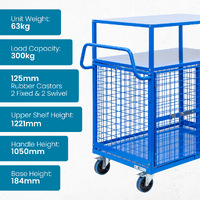 Mesh Cage Trolley with 2 Tiers