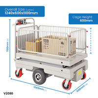 Self Propelled Electric Scissor Lift Trolley (with cage)