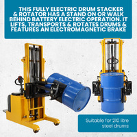 Fully Electric Drum Stacker & Rotator