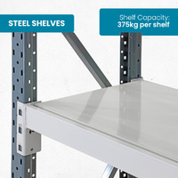 Heavy Duty Longspan Shelving - Steel 1800mm wide