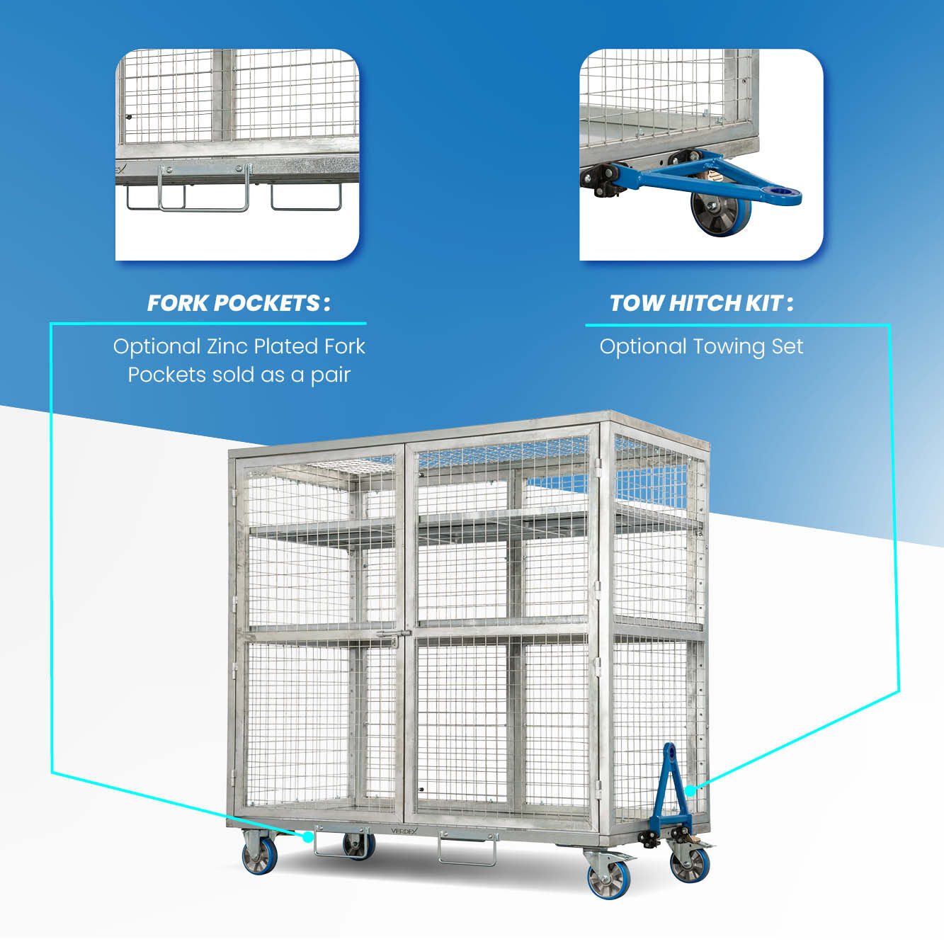 Bulky Goods Mesh Cage Trolleys