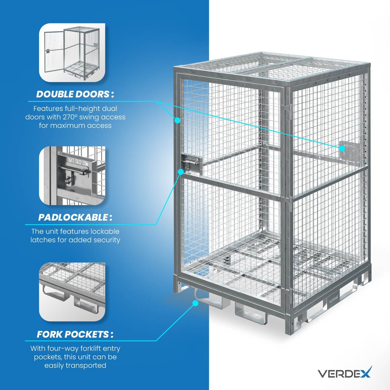Configurable Full Height Lockable Cage