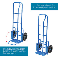 ‘P’ Handle Trolley with extended Foot (Flat free wheels)